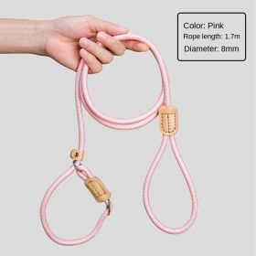 Aiwo New Dog Walking Tool: Dog Automatic Telescopic Dog Walking Rope 3-meter Controllable Rope Pet Towing Rope (colour: P-Chain - Pink, Specification (L * W): 1.7m*12mm)