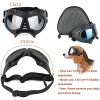 Dog Glasses for Small Breed Dog Goggles Dog UV Sunglasses Windproof Snowproof for Long Snout Dogs Mask with Soft Frame Adjustable Straps Black for Sma