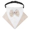 wedding suit dog collar pet saliva towel dog wedding triangle scarf